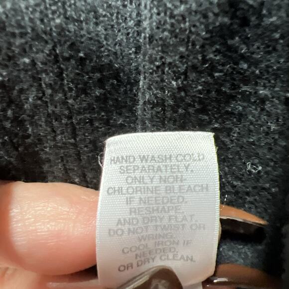 J. Jill Black Ribbed Knit Button Closure Cardigan Sweater Womens Size Large - Picture 12 of 14